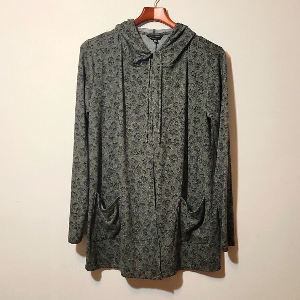 Lucky brand leopard print hoodie